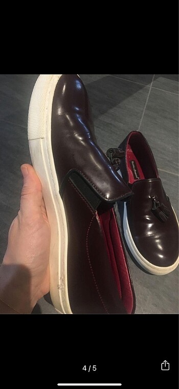 41 Beden bordo Renk bordo loafer