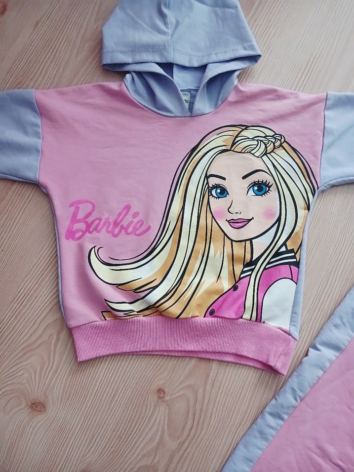 Barbie Baskılı Pembe Kız Sweatshirt ve Eşofman Takımı - Görsel 4