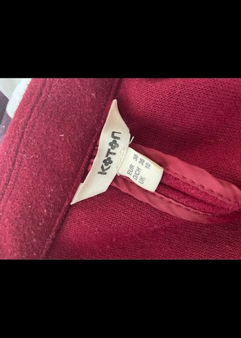 s Beden bordo Renk Bordo Çift Düğmeli Kaban