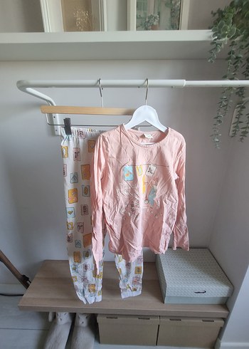 LCW Kız Çocuk Pembe Pamuklu Uzun Kollu Pijama Takımı