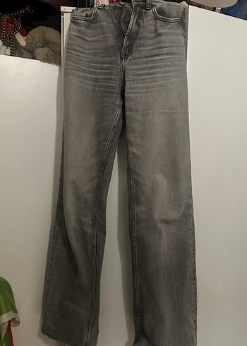 Zara Gri Yikamali Rahat Kesim Jean