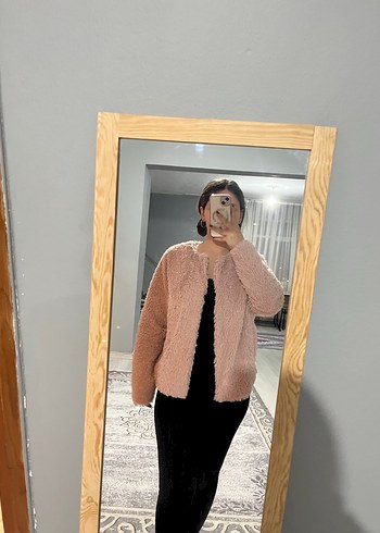 Bej Peluş Detaylı kürk - Görsel 2