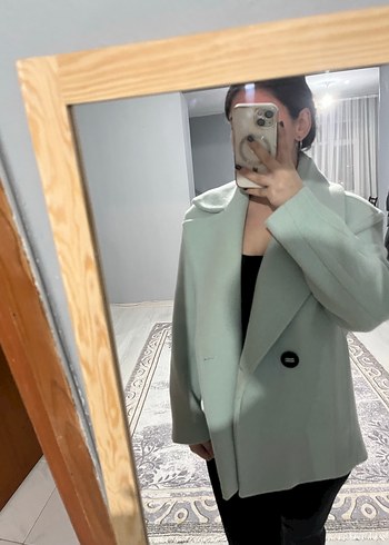 Bej Midi Kadın Ofis Kabanı - Görsel 3