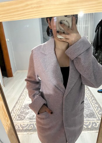 Pembe Midi Kadın Kaban - Görsel 3