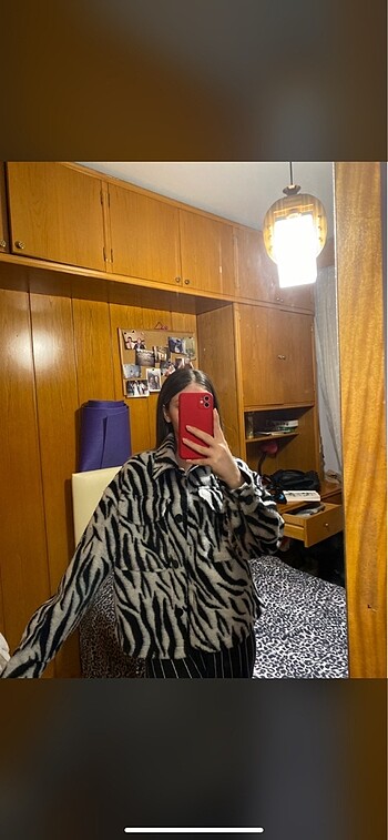 s Beden beyaz Renk Bershka zebra desen ceket