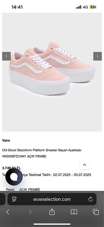 Spor ayakkabı vans