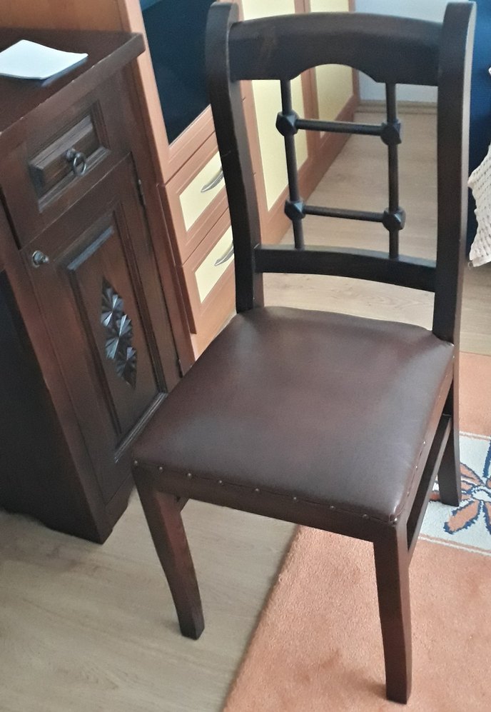 Koyu Kahverengi Çalışma/ Bilgisayar Masası ve Sandalyesi - Görsel 4