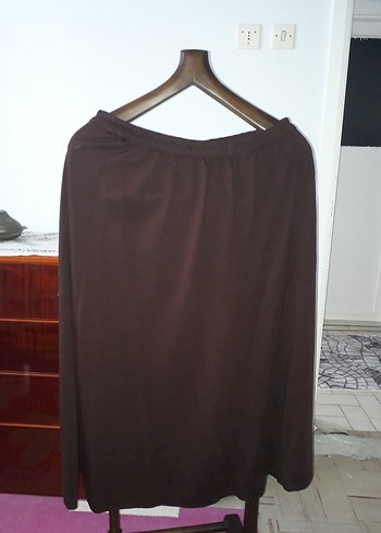 Kahverengi Kadın Uzun Etek - Görsel 3