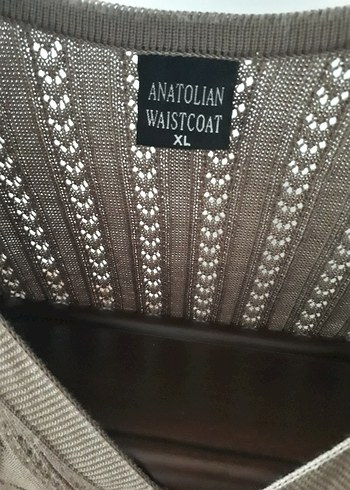 V Yaka Örgü Bohem Kadın Yelek - Görsel 3