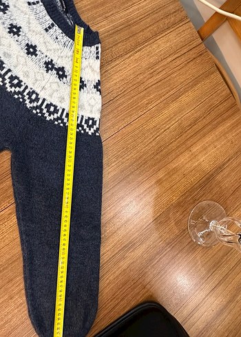 Nakışlı Gri Bohem Triko  Elbisesi - Görsel 4