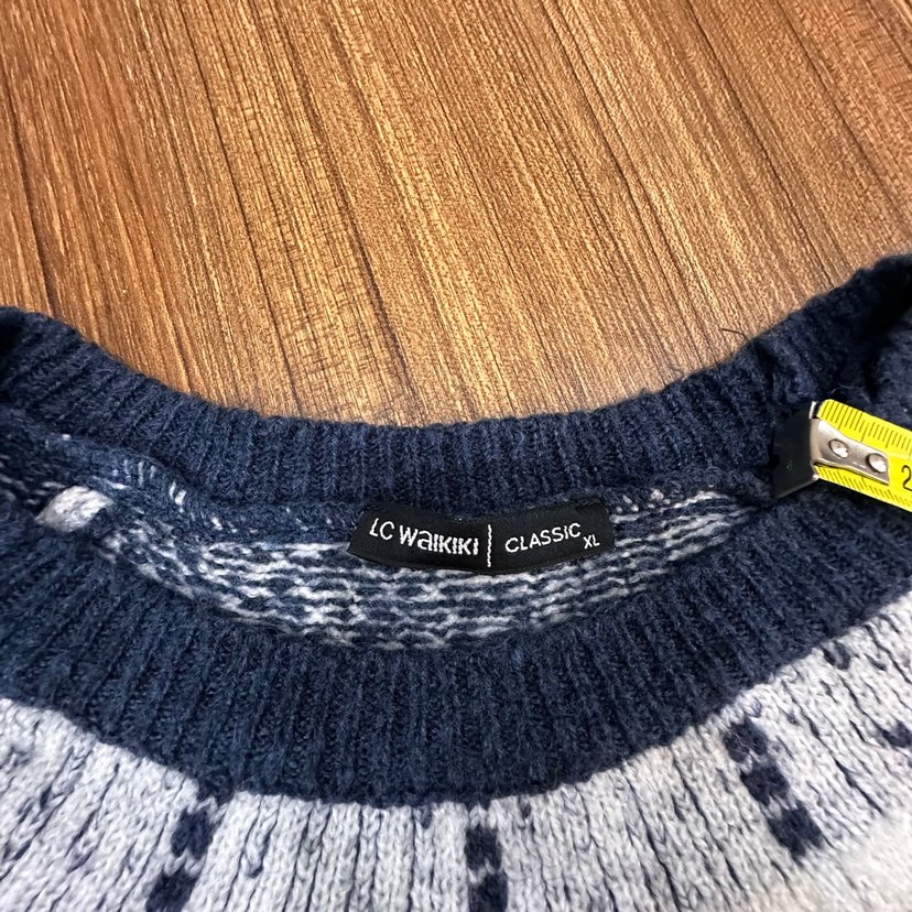 Nakışlı Gri Bohem Triko  Elbisesi - Görsel 5