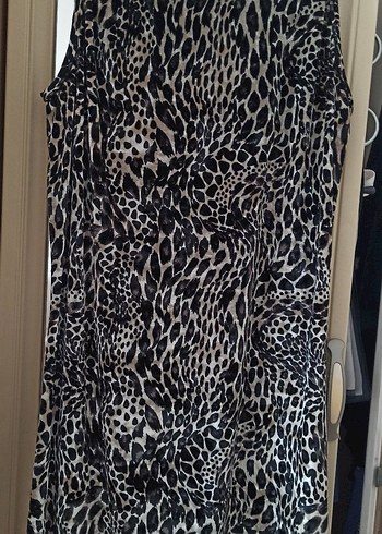 kadın leopar  kısa elbise - Görsel 2