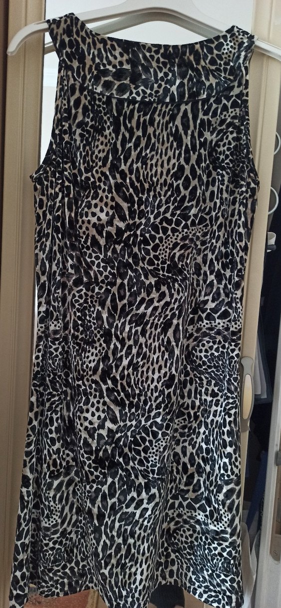 kadın leopar  kısa elbise - Görsel 2