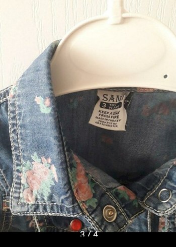 Kız Çocuk kont  Gömlek Uzun Kollu - Görsel 3