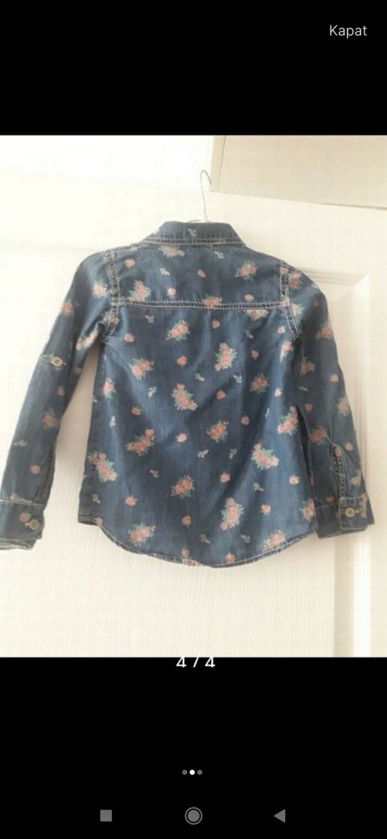 Kız Çocuk kont  Gömlek Uzun Kollu - Görsel 2