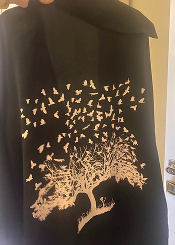 Siyah desenli hırka - Görsel 2