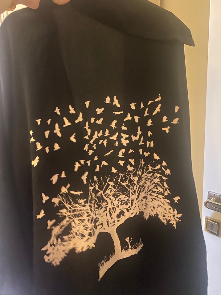 Siyah desenli hırka - Görsel 2