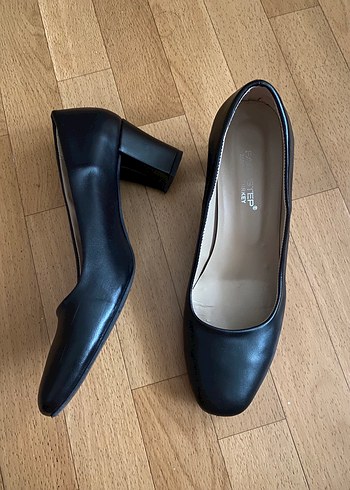 Siyah Kadın Blok Topuklu Stiletto - Görsel 3