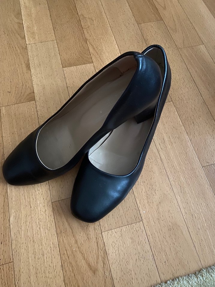 Siyah Kadın Blok Topuklu Stiletto - Görsel 5