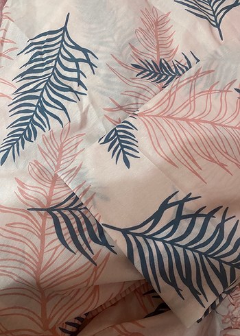 Baskılı Pembe Nevresim ve Çarşaf Seti - Görsel 2