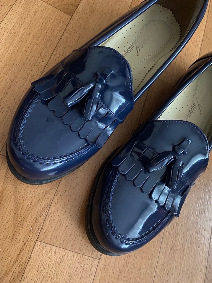 Parlak Mavi Püsküllü Oxford  Ayakkabı - Görsel 2