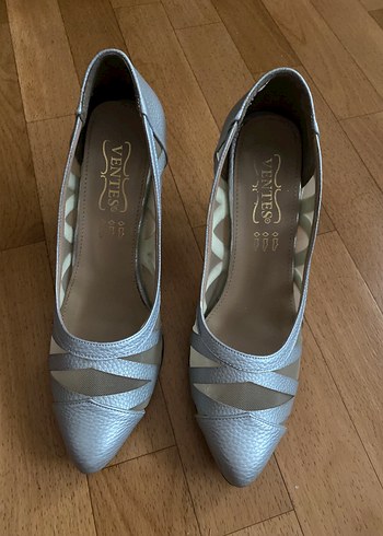 Beyaz  Stiletto Topuklu Kadın Abiye Ayakkabı - Görsel 2