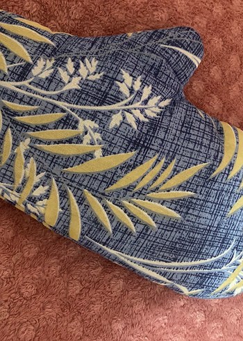 Mavi Gri Batik Desenli Fırın Eldiveni - Görsel 4