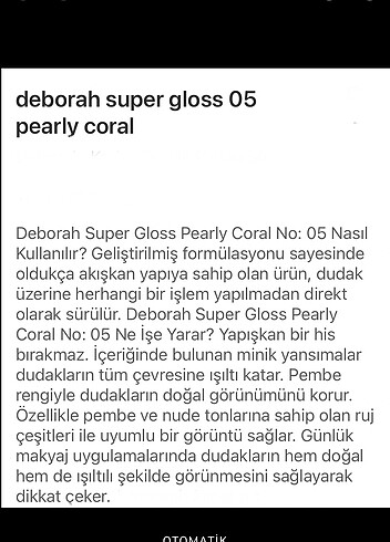  Beden kırmızı Renk Deborah lip gloss