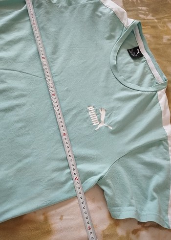 l Beden yeşil Renk Puma Yeşil Kısa Kollu Spor Tişört