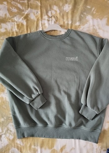 Mavi Mavi Baskılı Örgü Sweatshirt