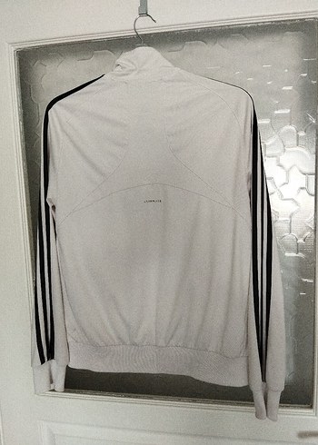 Beyaz Adidas Fermuarlı Spor Ceket - Görsel 4