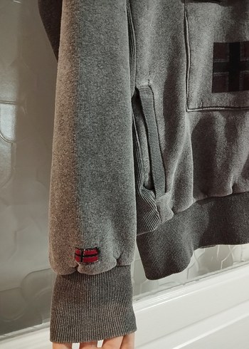 Fermuarlı Siyah Kadın Sweatshirt - Görsel 5