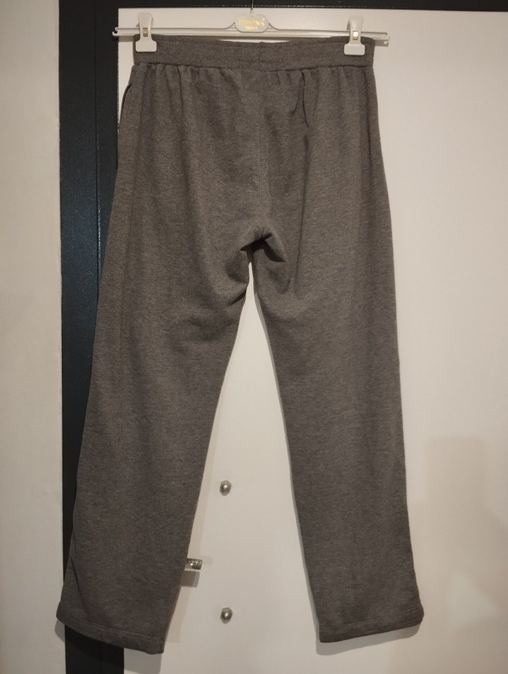 Gri Rahat Kesim Fermuarlı  Eşofman Altı - Görsel 3