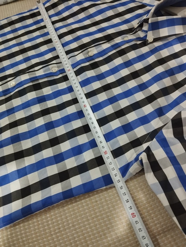 Erkek Mavi Kareli Uzun Kollu Gömlek - Görsel 3