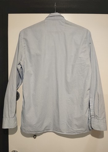 Gri Erkek Uzun Kollu Polo Yaka Gömlek - Görsel 2