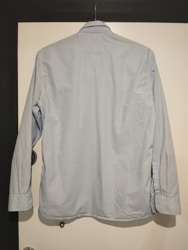 Gri Erkek Uzun Kollu Polo Yaka Gömlek - Görsel 2