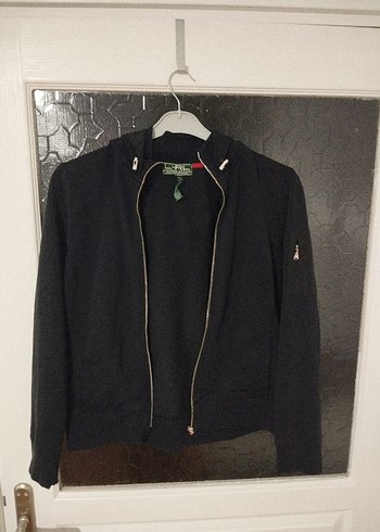 Ralph Lauren Siyah Fermuarli Kapusonlu Sweatshirt
