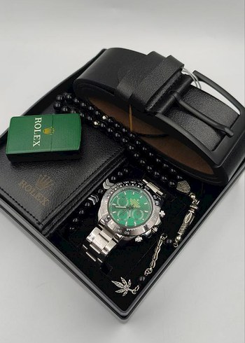 erkek kemer cüzdan çakmak saat tesbih set - Görsel 5