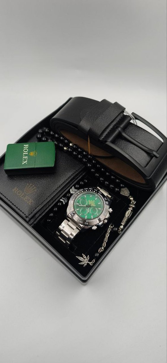 erkek kemer cüzdan çakmak saat tesbih set - Görsel 5