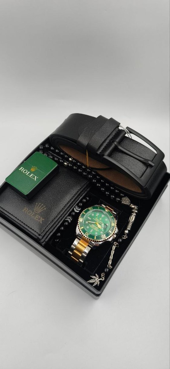 erkek kemer cüzdan çakmak saat tesbih set - Görsel 3