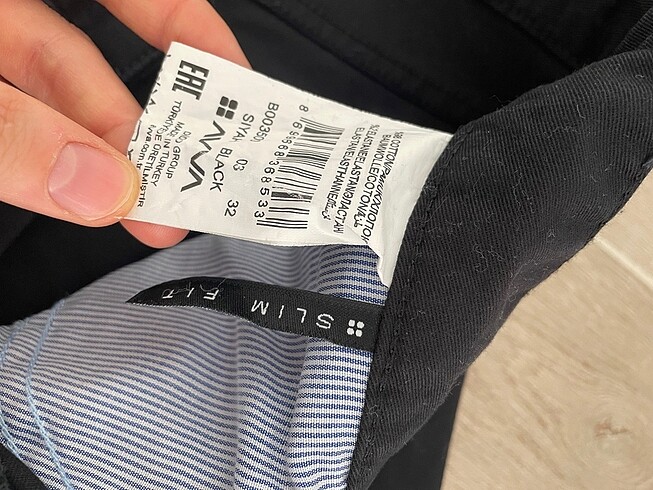 32 Beden Avva erkek siyah pantolon