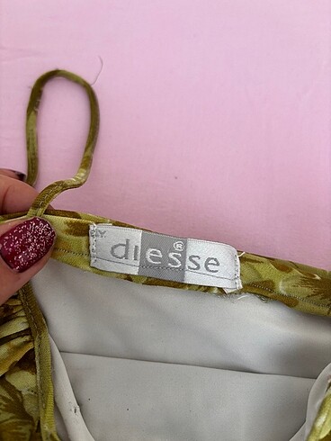 xs Beden sarı Renk vintage elbise