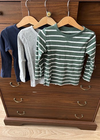 Gri Erkek Çocuk Uzun Kollu Pamuklu Tişört - Görsel 3