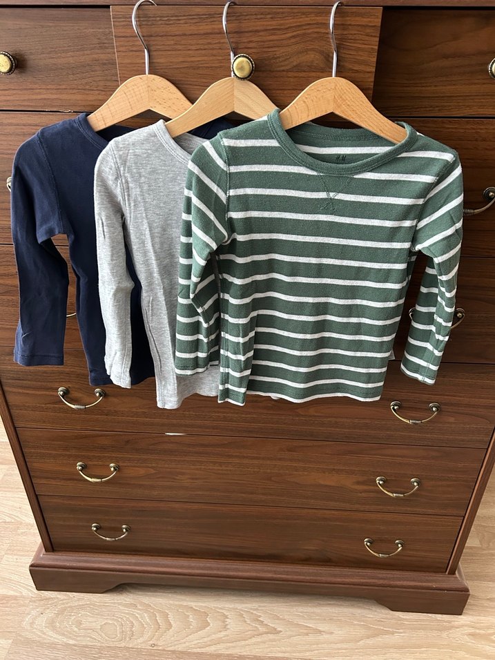 Gri Erkek Çocuk Uzun Kollu Pamuklu Tişört - Görsel 3