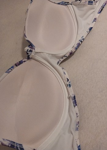 Mor Desenli Bohem Strappy Bikini Üstü - Görsel 7