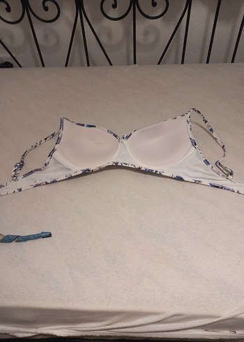 Mor Desenli Bohem Strappy Bikini Üstü - Görsel 3