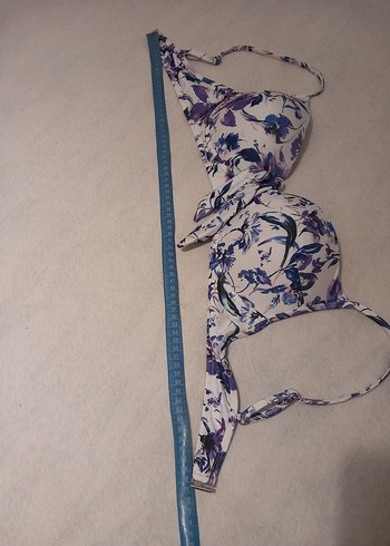 Mor Desenli Bohem Strappy Bikini Üstü - Görsel 2