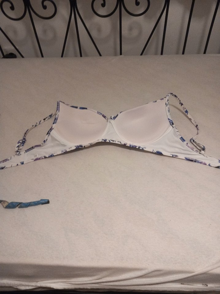 Mor Desenli Bohem Strappy Bikini Üstü - Görsel 3