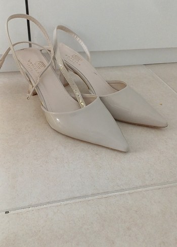38 Beden camel Renk Bej Stiletto Topuklu Kadın Ayakkabı