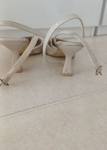 Bej Stiletto Topuklu Kadın Ayakkabı - Görsel 6